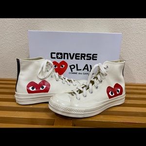 Converse Play Cream Heart High Tops 8